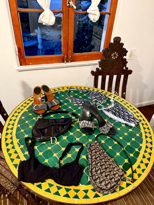 Christian Dior Vintage Monogram Mule Heels