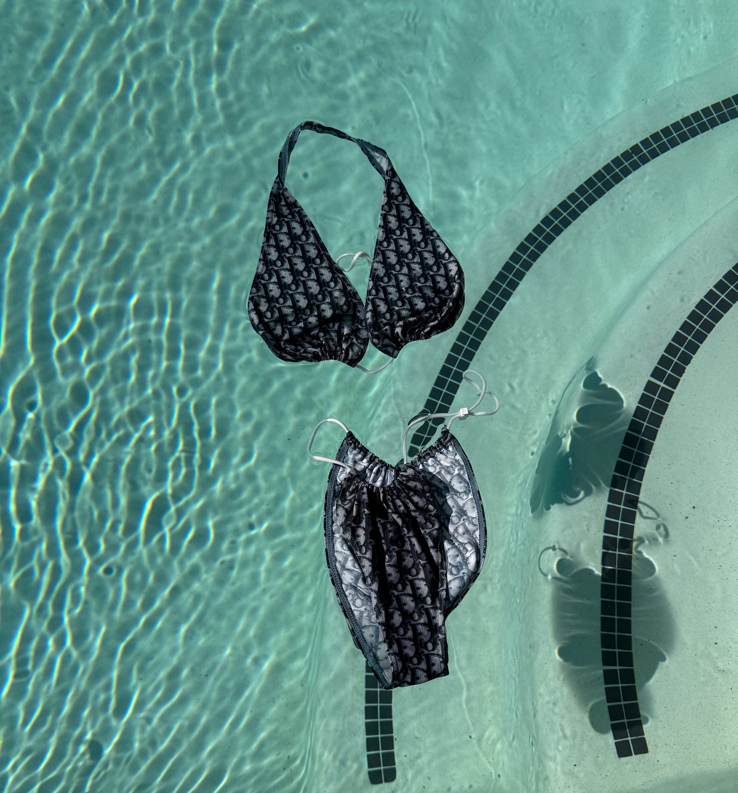 Christian Dior Vintage Oblique Logo Bikini Set