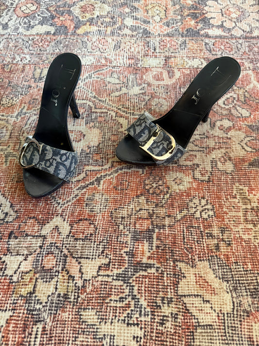 Christian Dior Vintage Monogram Mule Heels